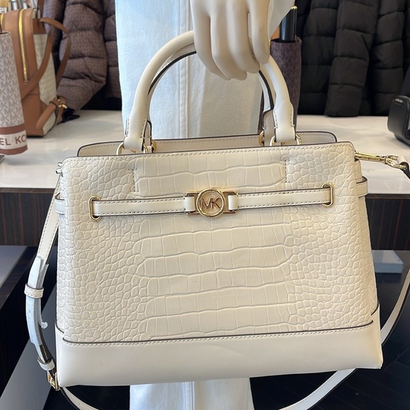 MICHAEL KORS
Reed Large Leather Belted Satchel Crossbody Handbag Center Zip - Picture 6 of 16